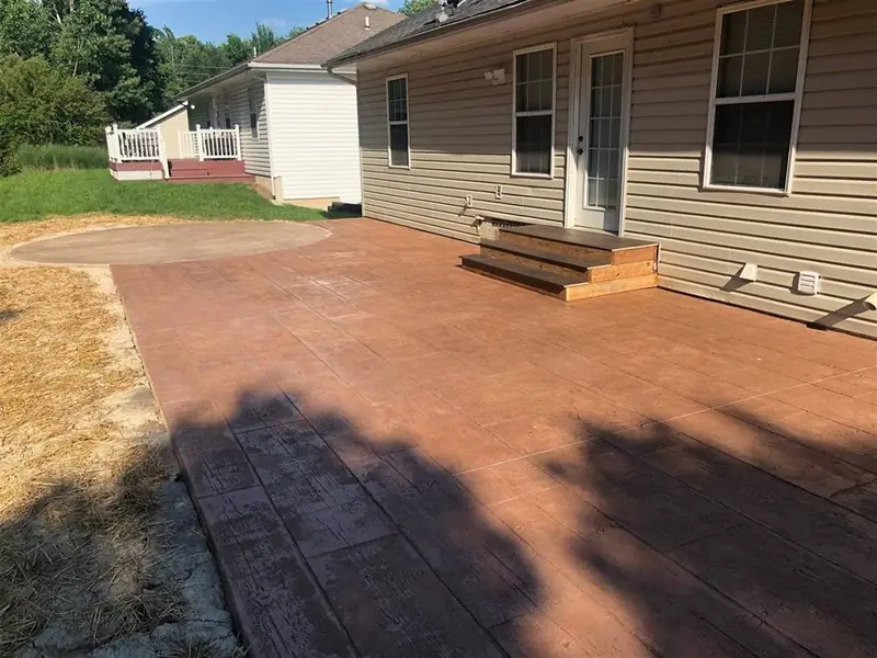 Stamped concrete patio poured by MB General Contracting in Phelps County, MO